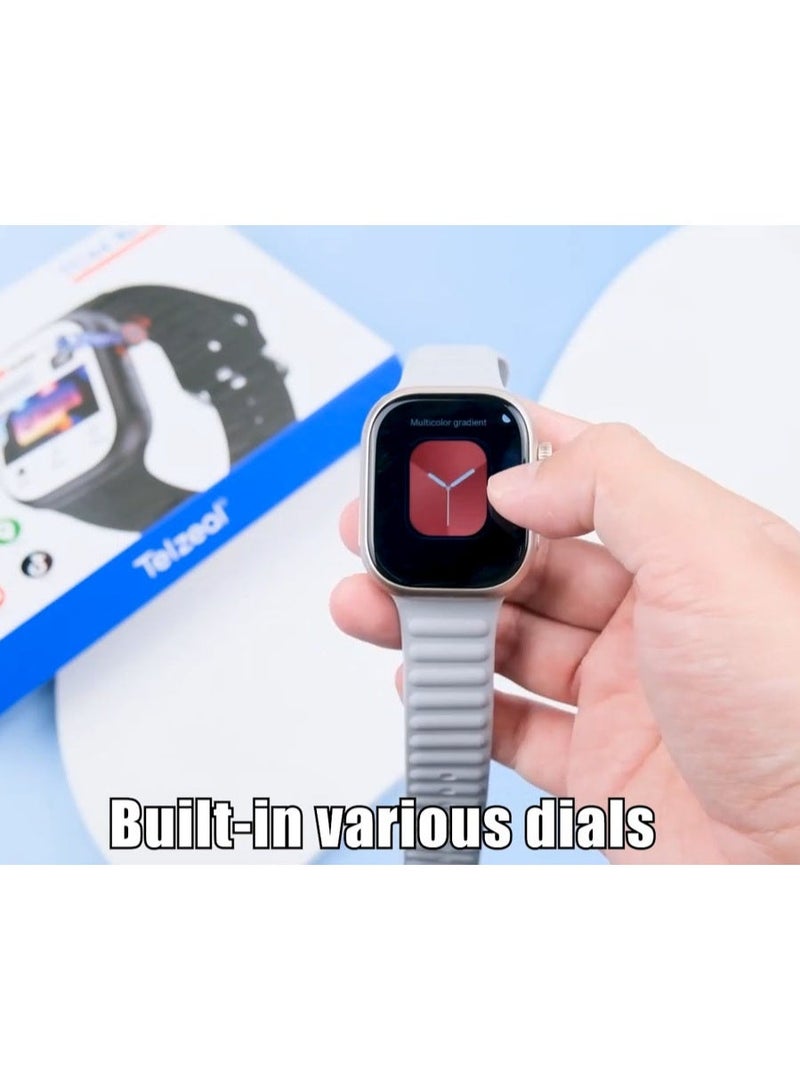 Telzeal TC44 5G Sim Card Support Smart Watch With 2.2” HD Display 3 Straps and Charging Cable Designed for Ladies and Gents Gold - Image 3